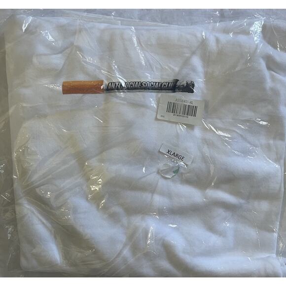 Anti-Social Social Club White Cigarette Pullover Hoodie Men’s Size XL - Picture 3 of 4